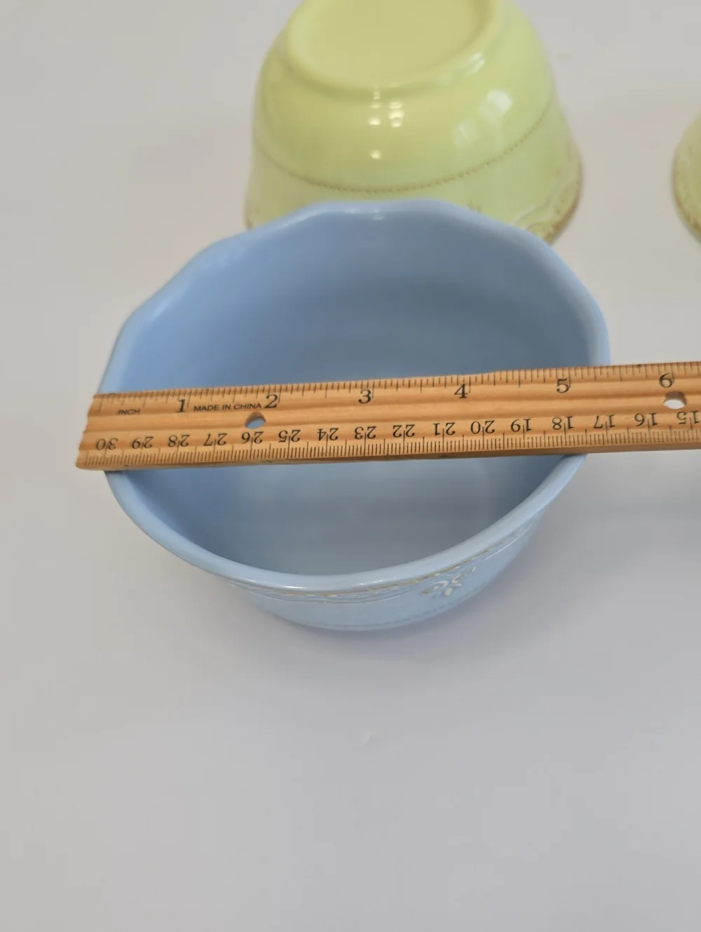 Lenox Set Of 4 French Perle Bowls Melamine Pistachio Green Ice Blue 5 5/8